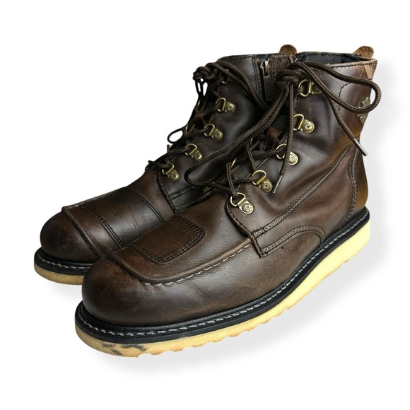 Harley-Davidson‎ Men's Hagerman Leather Motorcycle Riding Boots D93755 Size 12 M - Picture 6 of 14